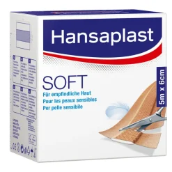 Hansaplast Soft Pflaster 5mx6cm Rolle, 1 St