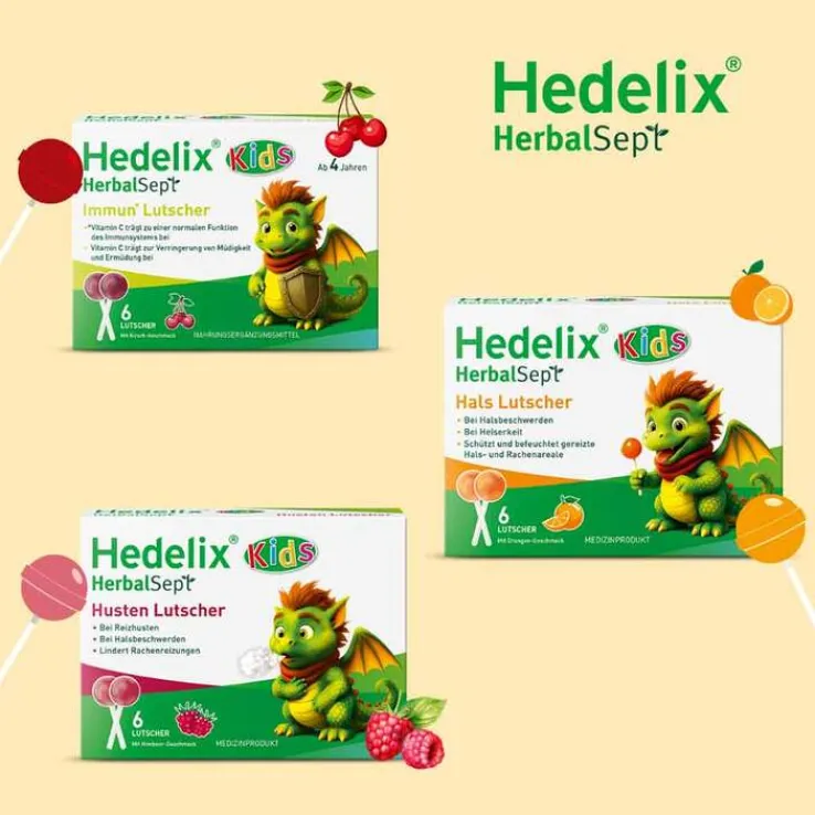 Hedelix Herbalsept Hals Lutscher Kids, 6 St