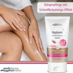 Hyaluron Sanfte Bräune Express Körper Creme, 150 ml