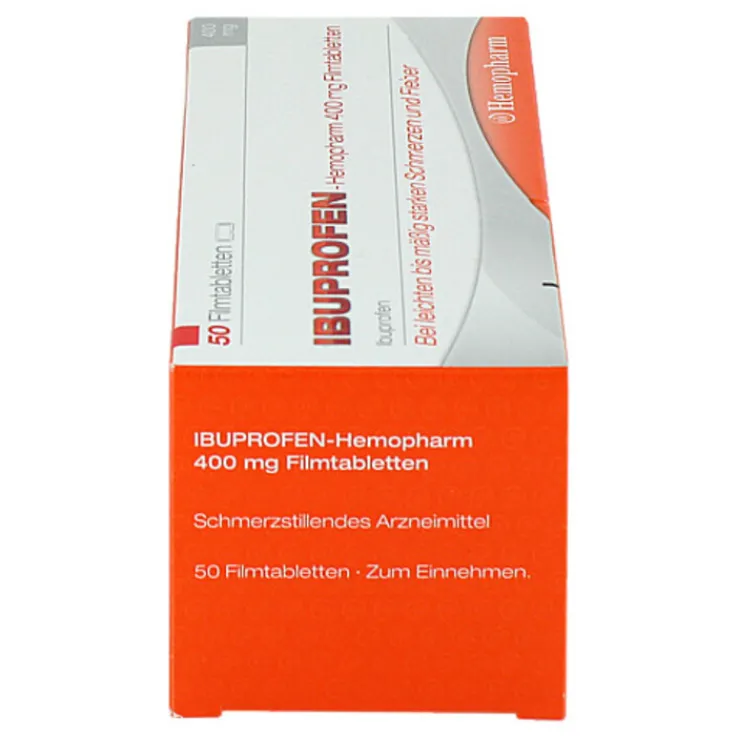 Ibuprofen Hemopharm 400 mg Filmtabletten, 50 St