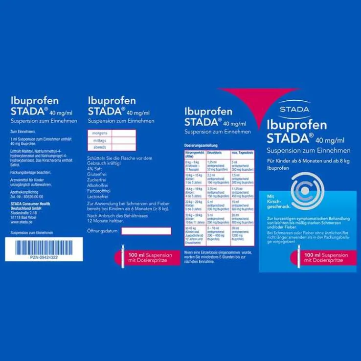 Ibuprofen STADA 40 mg / ml Suspension zum Einnehmen, 100 ml