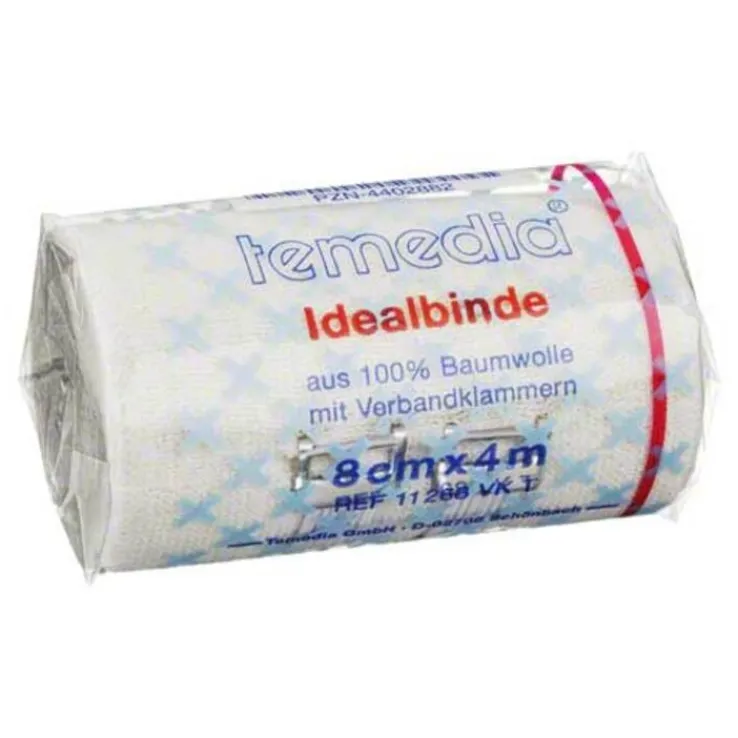 Idealbinde 8cm mit Klammer, 1 St