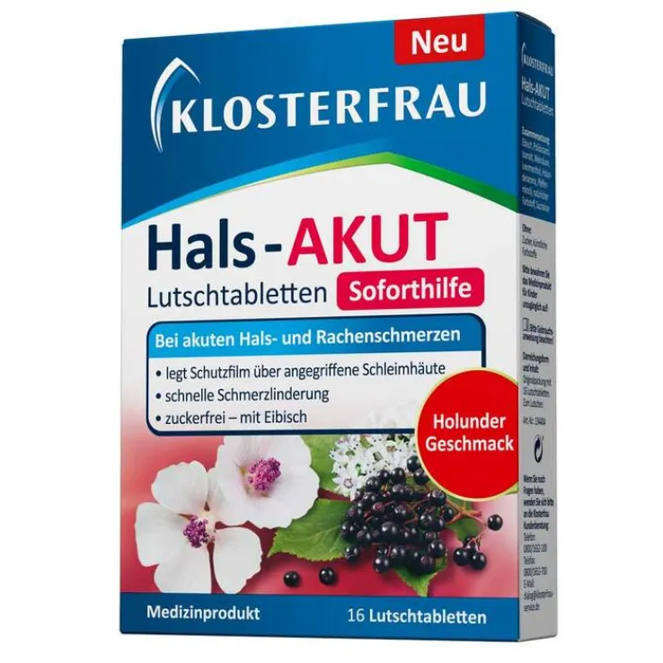Klosterfrau Hals-Akut Lutschtabletten, 16 St