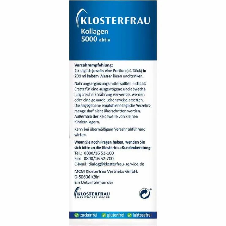 Klosterfrau Kollagen 5000 aktiv Granulat Sticks, 20 St