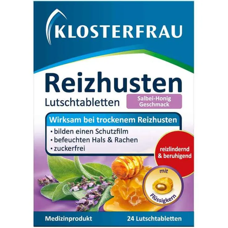 Klosterfrau Reizhusten Salbei-Honig Lutschtabletten , 24 St