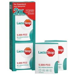 Lactostop 5.500 FCC Tabletten Klickspender Dop.Pa., 2X120 St