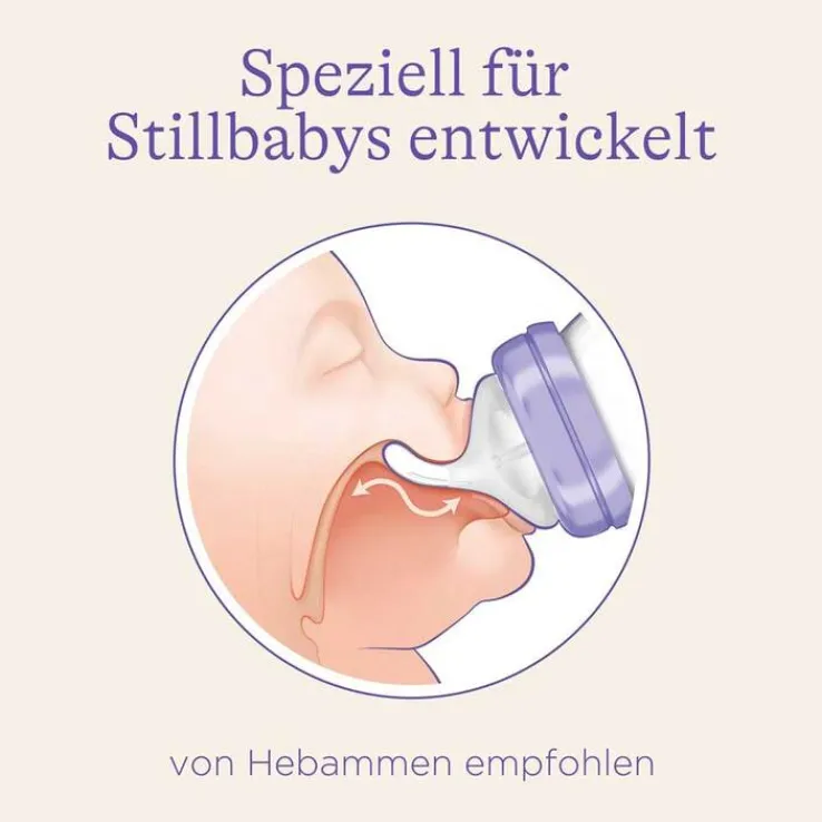 Lansinoh Glas Weithalsflasche 160 ml mit Sauger S, 1 St