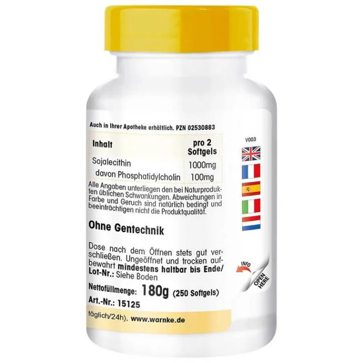 Lecithin 500 mg Kapseln, 250 St