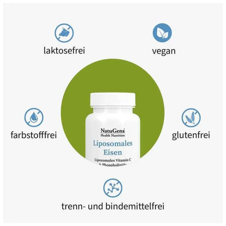 Liposomales Eisen + Vitamin C vegan Kapseln, 60 St