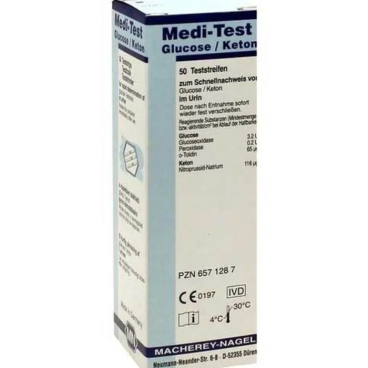 Medi Test Glucose / Keton Teststreifen, 50 St