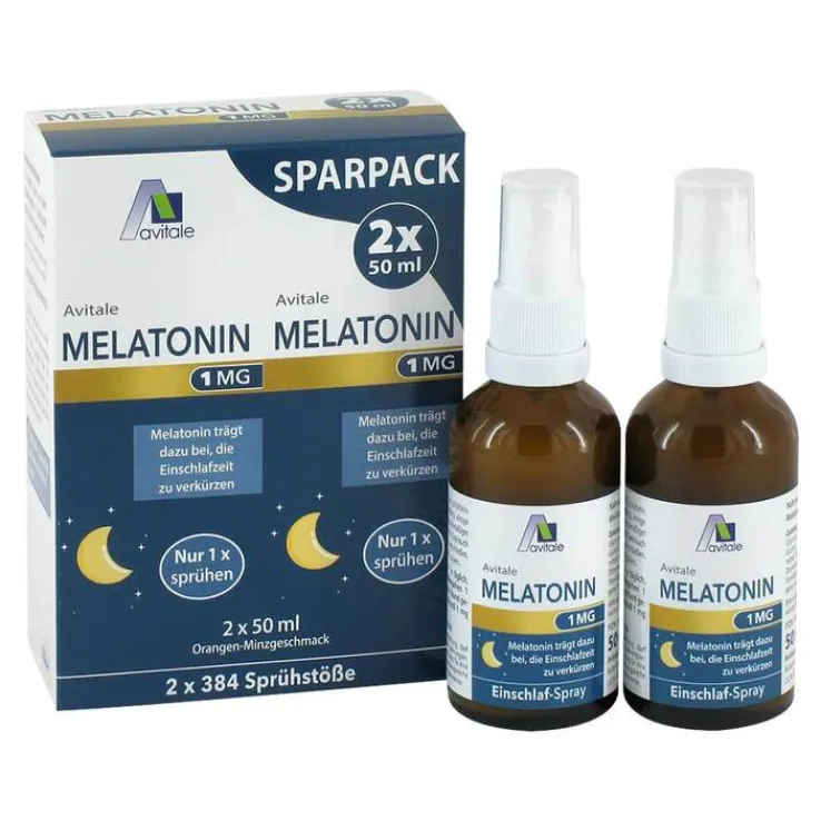 Melatonin 1 mg Einschlaf-Spray , 2X50 ml