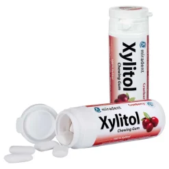 Miradent Zahnpflegekaugummi Xylitol Cranberry, 30 St