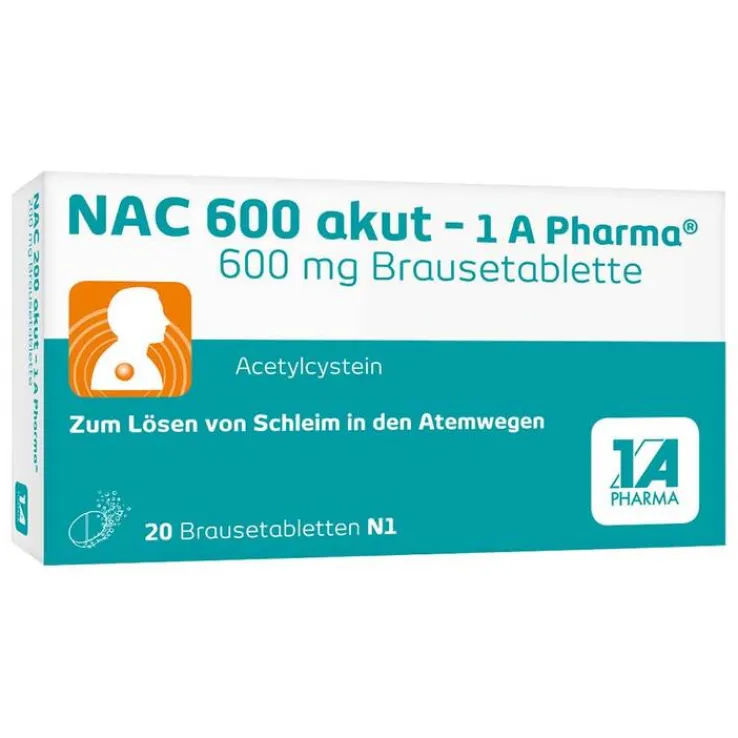 NAC 600 akut 1A Pharma Brausetabletten, 20 St