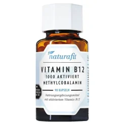 Naturafit Vitamin B12 1000 µg aktiviert Kapseln, 90 St