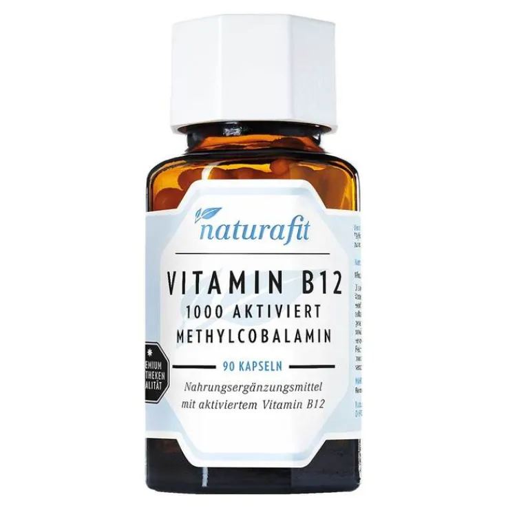 Naturafit Vitamin B12 1000 µg aktiviert Kapseln, 90 St