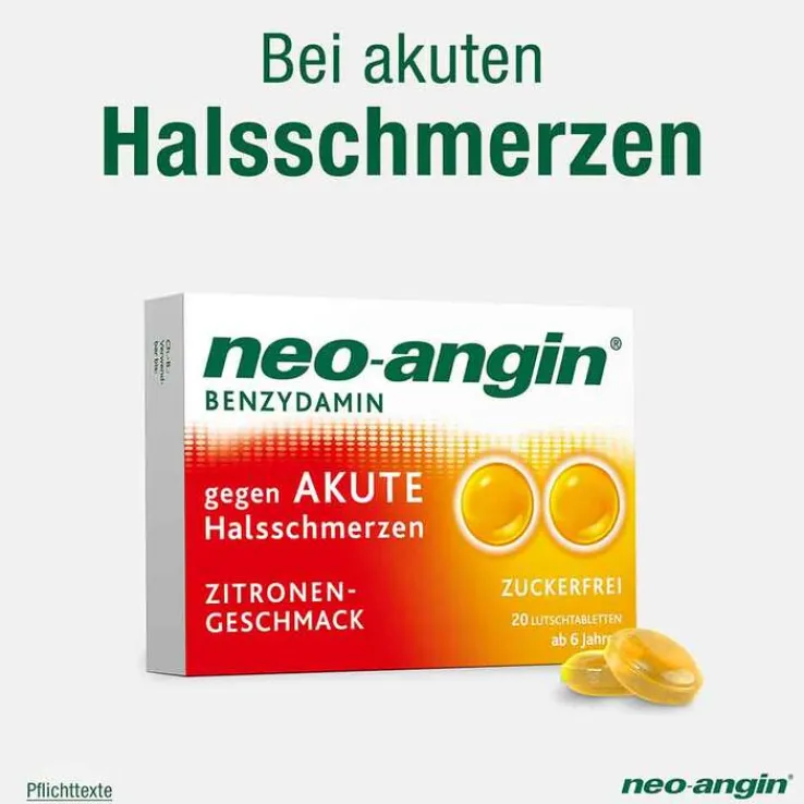 neo-angin Benzydamin gegen akute Hasschmerzen Zitrone, 20 St