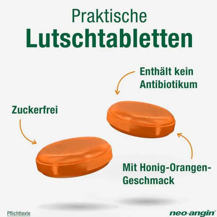 neo-angin Benzydamin gegen akute Hasschmerzen Honig Orange, 20 St