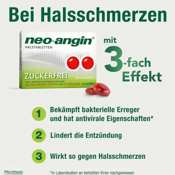 neo-angin Halstabletten zuckerfrei, 24 St