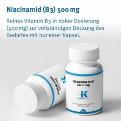 Niacinamid B3 500 mg Kapseln, 100 St