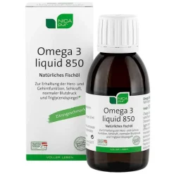 Nicapur Omega 3 liquid 850 Flüssigkeit zum Einnehmen, 150 ml