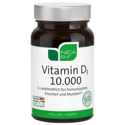 Nicapur Vitamin D3 10.000 Kapseln, 60 St