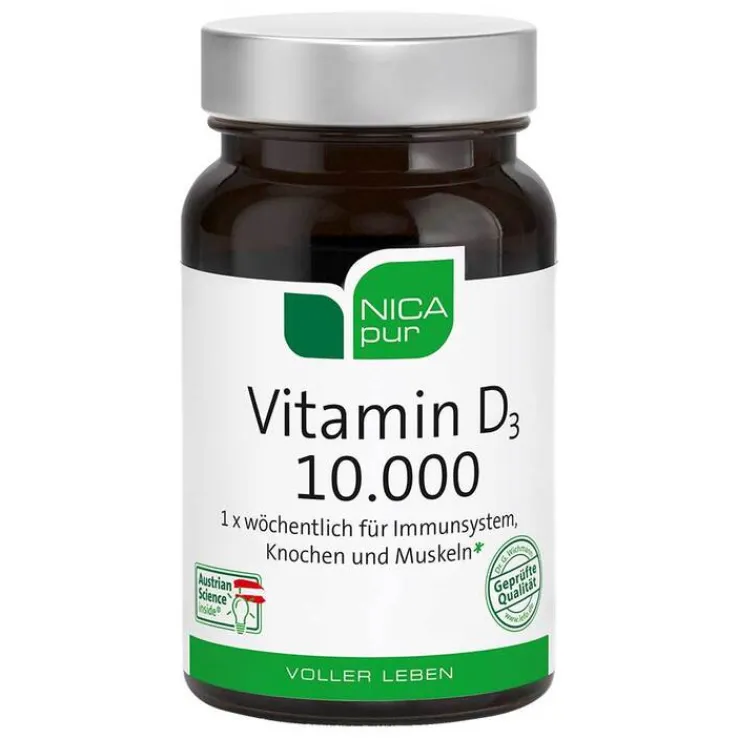 Nicapur Vitamin D3 10.000 Kapseln, 60 St