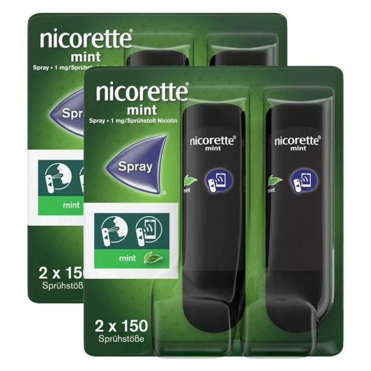 nicorette Mint Spray mit 1 mg Nikotin pro Sprühstoß, 2x2 St