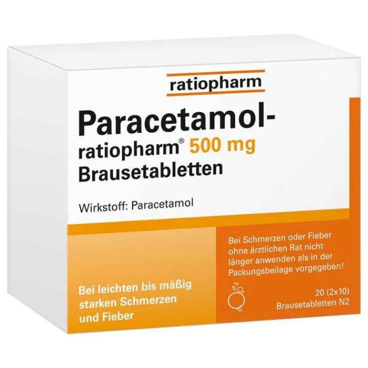 Paracetamol ratiopharm 500 mg Brausetabletten, 20 St