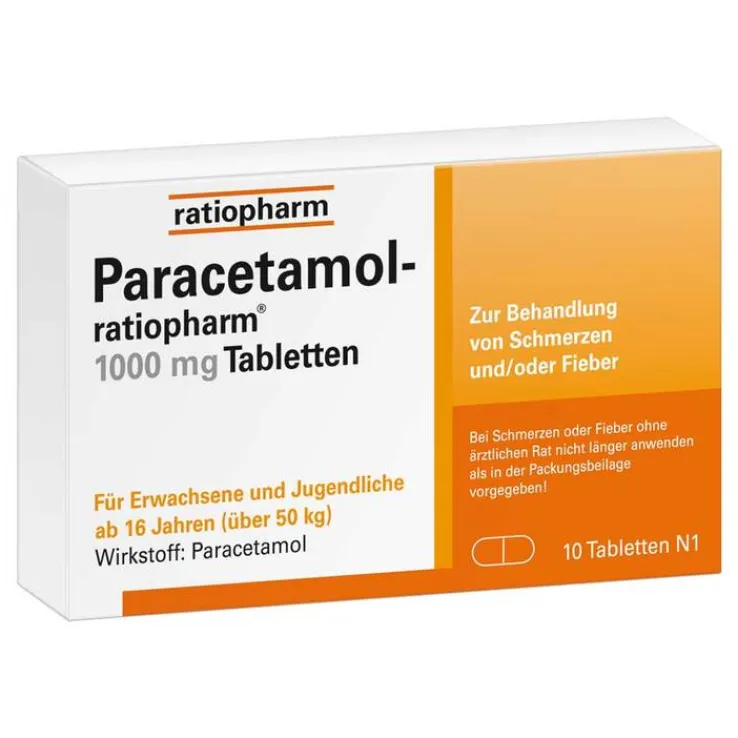 Paracetamol-ratiopharm® 1000 mg Tabletten, 10 St