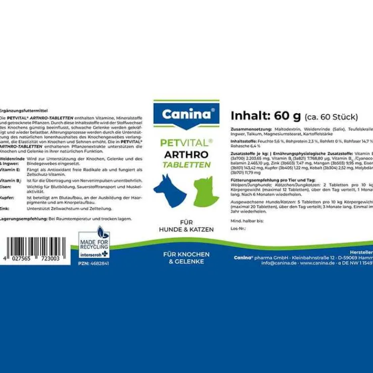 Petvital Arthro Tabs vet. (für Tiere), 60 St