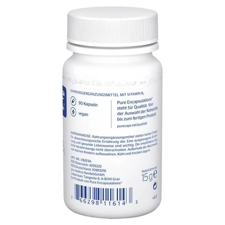 Pure Encapsulations Vitamin B2 Riboflavin-5-phosphat Kapseln, 90 St