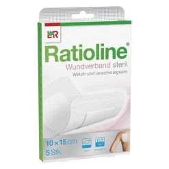 Ratioline Wundverband 15x10 cm steril, 5 St