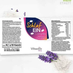 Schlafein Complex mit Melatonin Kapseln, 60 St