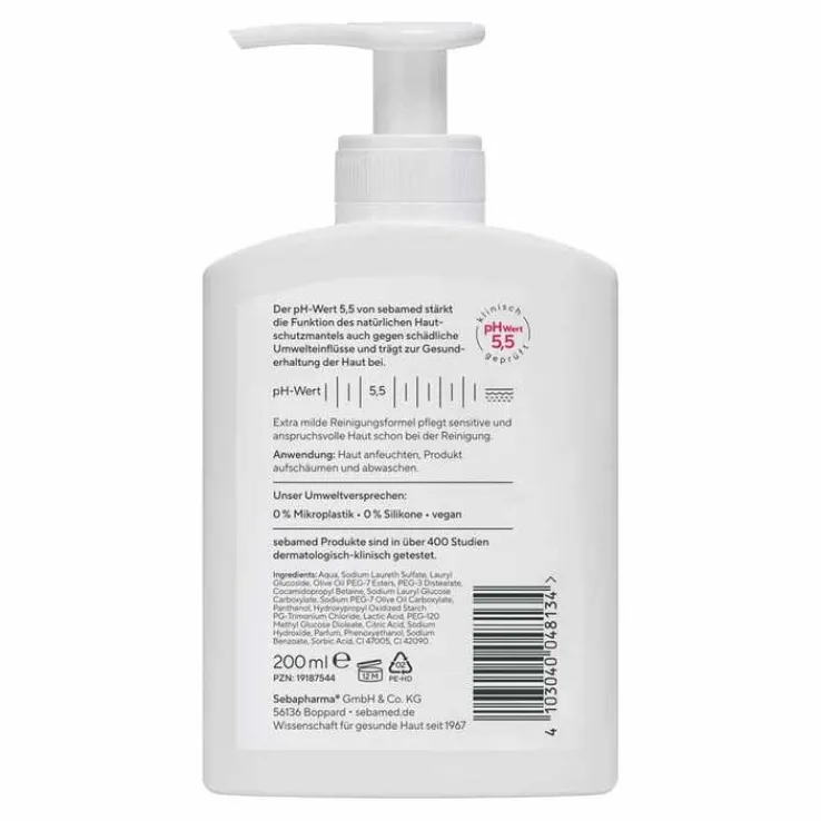 Sebamed Waschemulsion Oliven + Panthenol, 200 ml