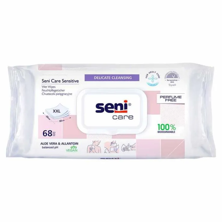 Seni® care sensitive Feuchtpflegetücher, 68 St