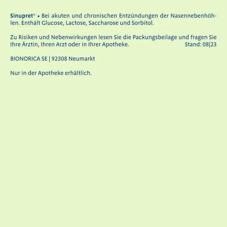 Sinupret® überzogene Tabletten, 100 St