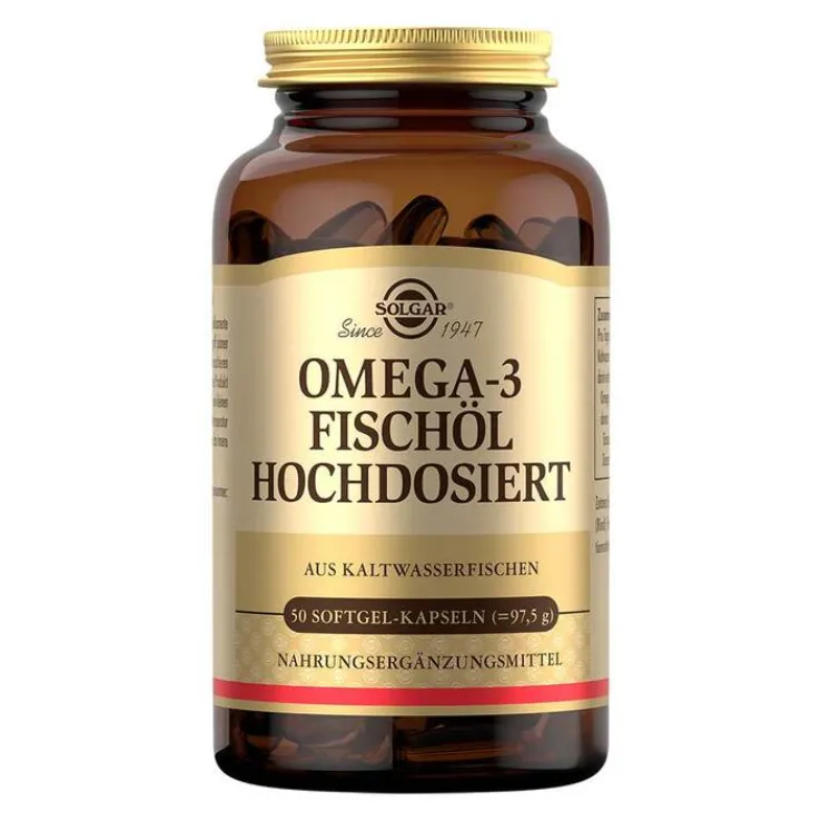 Solgar Omega-3 Fischöl hochdosiert Kapseln, 50 St