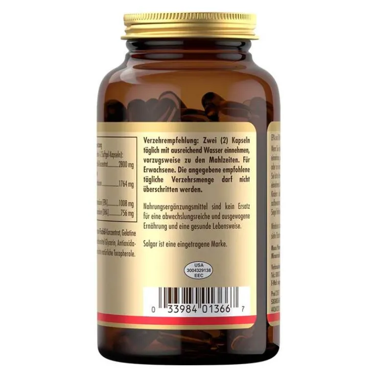 Solgar Omega-3 Fischöl hochdosiert Kapseln, 50 St