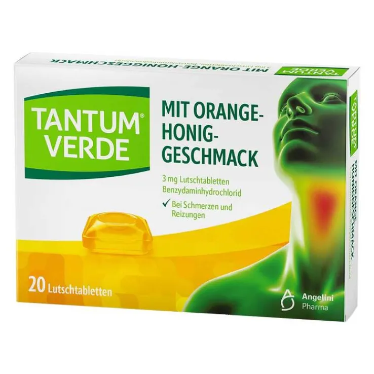 Tantum Verde mit Orange-Honiggeschmack 3 mg Lutschtabletten, 20 St