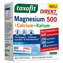 Taxofit Magnesium 500 + Calcium + Kalium Direkt Granulat , 20 St