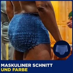 TENA® MEN ACTIVE FIT Plus Pants blau L/XL bei Inkontinenz, 4X10 St