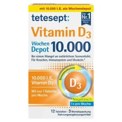 Tetesept Vitamin D3 10.000 Filmtabletten, 12 St