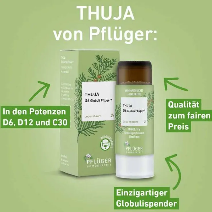 Thuja D12 Globuli Pflüger Dosierspender, 10 g