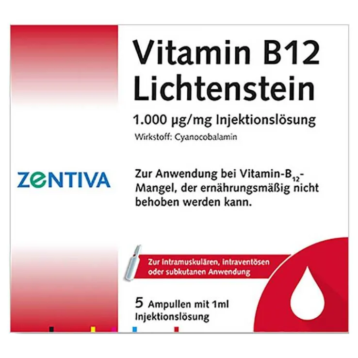 Vitamin B12 1000 µg Lichtenstein Ampullen, 5X1 ml