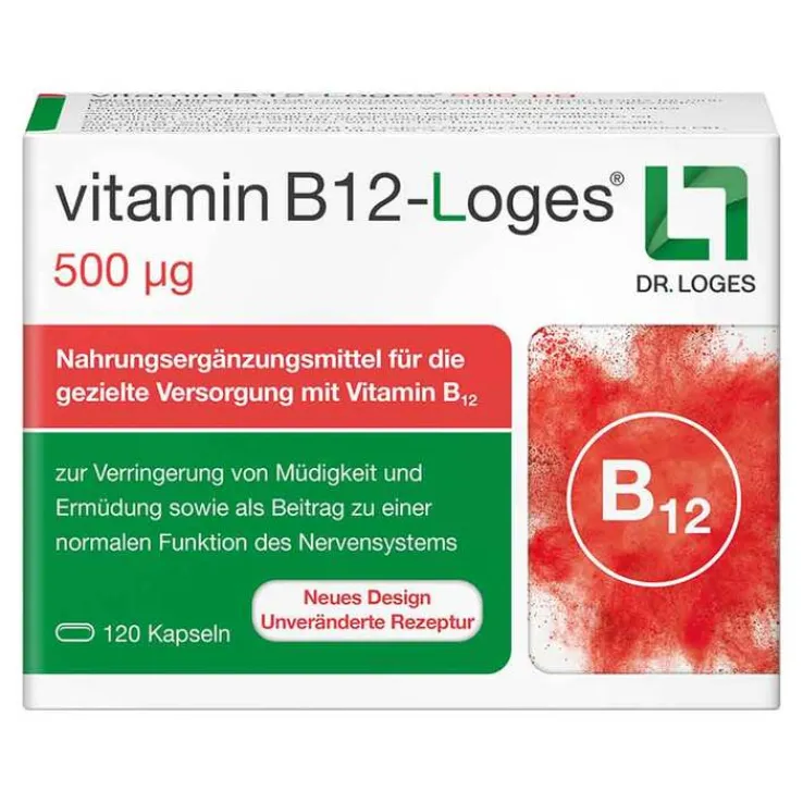 Vitamin B12-Loges 500 µg Kapseln, 120 St
