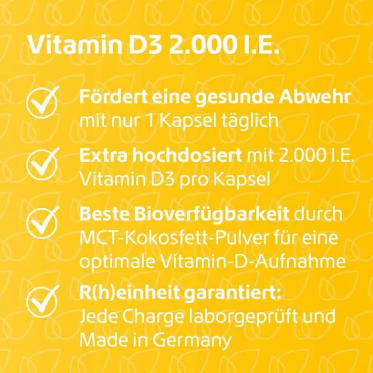 Vitamin D3 2.000 I.E. Kapseln, 120 St