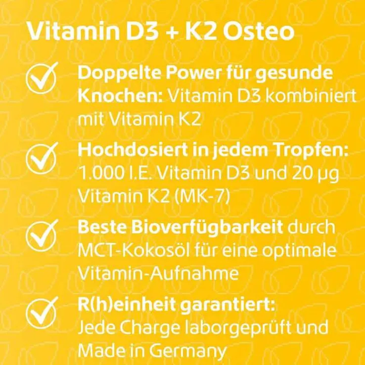 Vitamin D3 + K2 Osteo Tropfen, 30 ml
