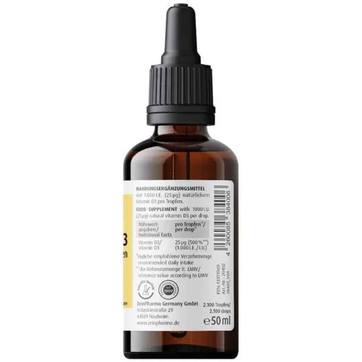 Vitamin D3 Tropfen 1.000 I.E. 2100 Trop.ZeinPharma, 50 ml