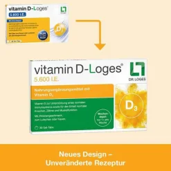 Vitamin D-Loges 5.600 I.E. Kautabletten, 15 St
