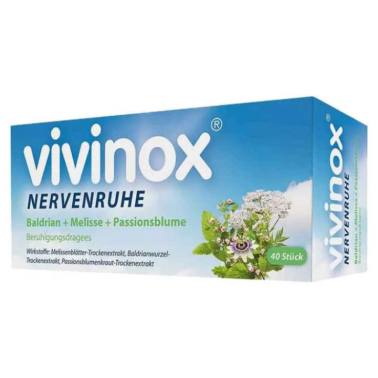 vivinox® Nervenruhe Beruhigungsdragees bei Unruhe und Einschlafstörungen, 40 St